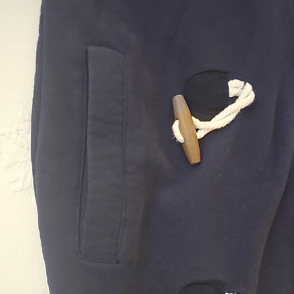 Divided by H&M Navy Duffle Hoodie Hook Eye Zipper Coat - Picture 4 of 9